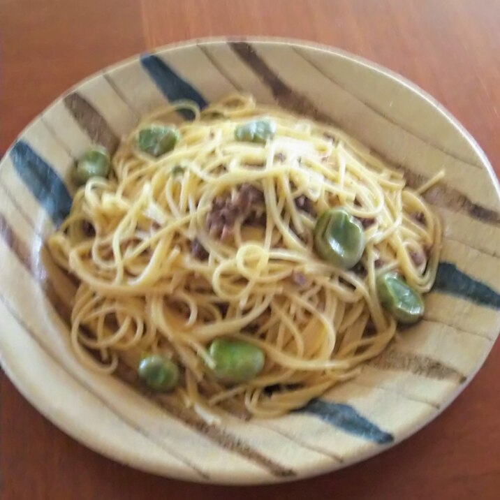 空豆のパスタ